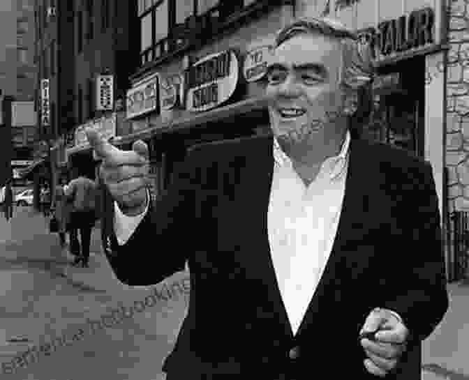 A Black And White Photograph Of Jimmy Breslin Sitting At A Bar, His Gaze Intense, Capturing His Unwavering Pursuit Of Truth The World According To Breslin