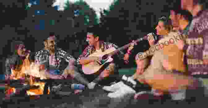 A Group Of People Gathered Around A Campfire, Playing Traditional Scottish Music Song Of The Rolling Earth: A Highland Odyssey