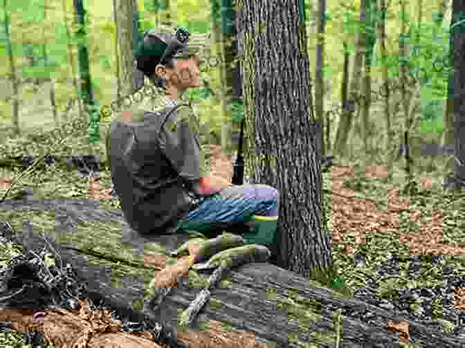 A Hunter Using Binoculars To Spot Squirrels In The Treetops SQUIRREL HUNTING FOR BEGINNERS: The Complete Guide On How To Hunt Squirrels Including Tools Equipment Supplies Tips And Tricks Strategies And Tactics For Perfect Squirrel Hunting