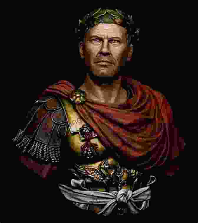 A Majestic Portrait Of Julius Caesar, Clad In His Military Attire, Exuding An Aura Of Confidence And Authority. Famous Men Of Rome John H Haaren