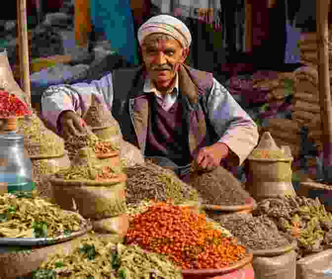 A Traveler Bargains With A Street Vendor In A Lively Market, Surrounded By Vibrant Spices And Traditional Handicrafts. Street Smarts: Adventures On The Road And In The Markets