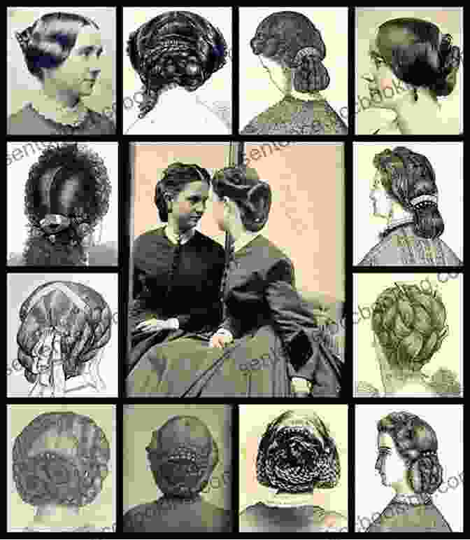 A Victorian Lady Showcasing An Elaborate Hairstyle, Adorned With Delicate Combs And Ribbons, Reflecting The Era's Love For Intricate Hair Artistry. A Victorian Lady S Guide To Fashion And Beauty