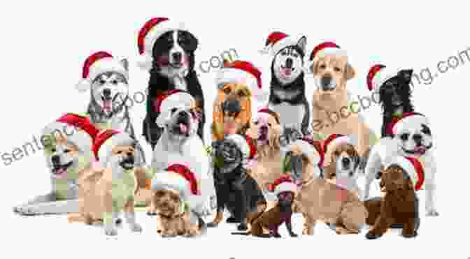 Animated Image Of A Group Of Adorable Puppies Wearing Santa Hats And Playing With Christmas Decorations 101 Dalmatians: The Puppies First Christmas (Disney Short Story EBook)