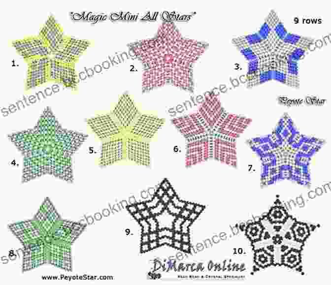 Book Cover Of How To Stitch 3D Peyote Beaded Stars How To Stitch 3D Peyote Beaded Stars 15 Projects: Tutorial For Beginners Beading Patterns Christmas Beaded Stars