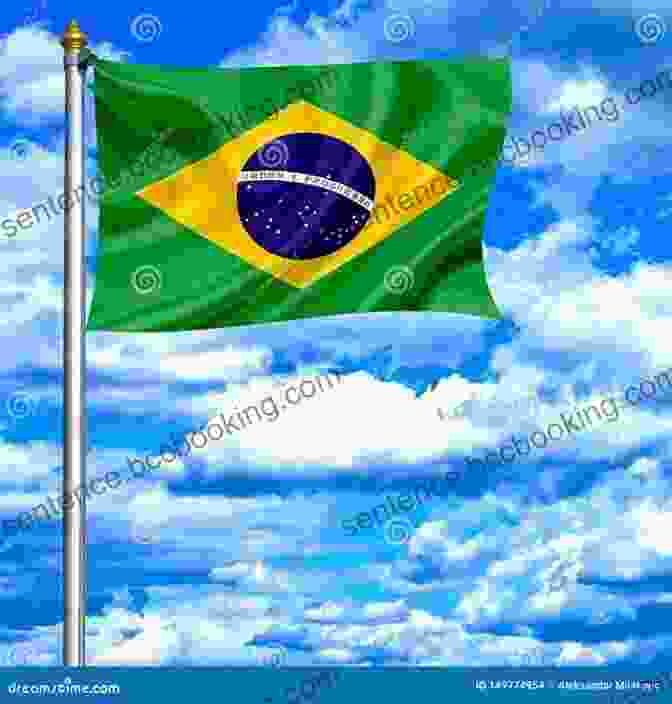 Brazil Flag Waving Against A Blue Sky Ola Brazil (Countries Of The World)