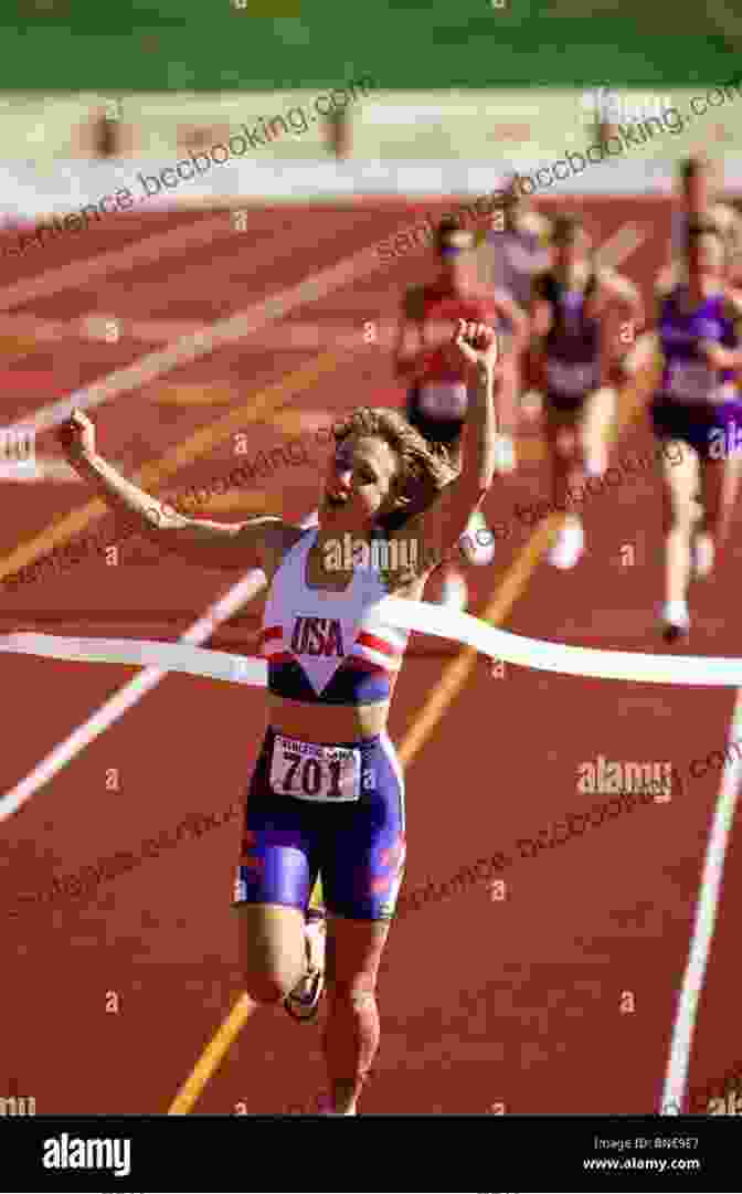 Goggle Girl Crossing The Finish Line, Victorious Goggle Girl Takes Her Mark