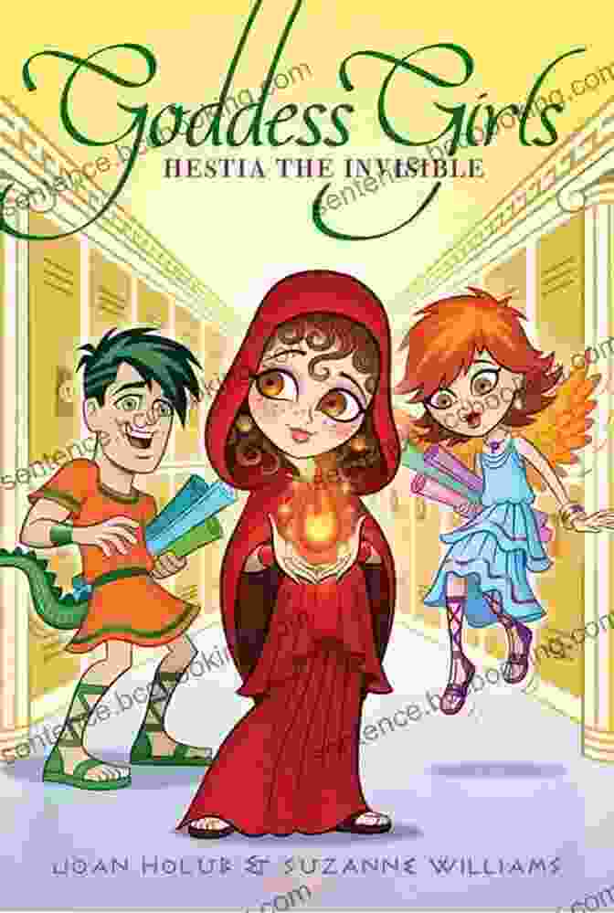Hestia The Invisible Goddess Girls 18 Book Cover Featuring A Group Of Girls Standing In A Mystical Forest Hestia The Invisible (Goddess Girls 18)