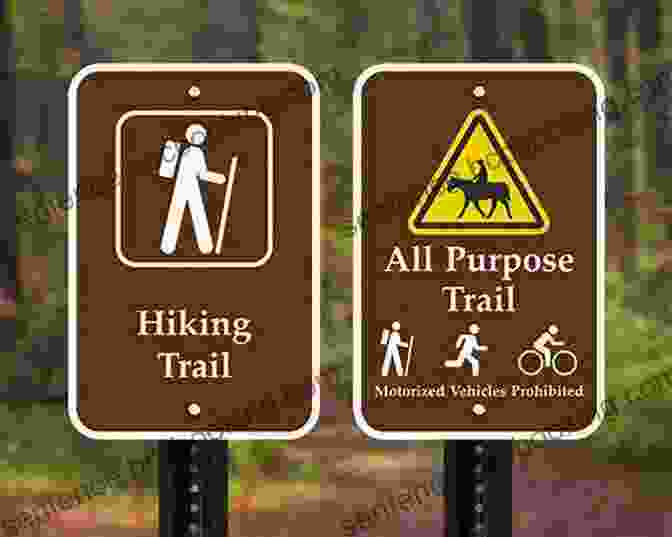 Hikers Walking Along A Forest Trail With A Sign Marking The North Country Trail. Ohio Backpacking Loops: A Guide To 14 Backpack Trails In The Buckeye State