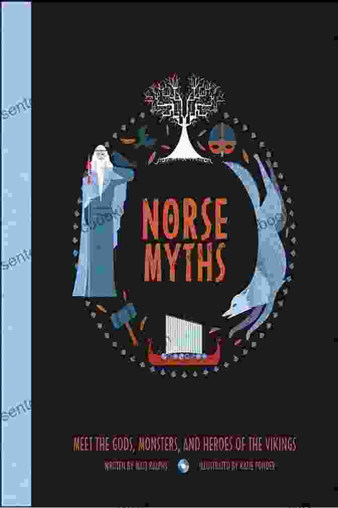 Norse Myths By Matt Ralphs, Featuring An Epic Depiction Of Gods And Mythical Creatures Amidst Swirling Cosmic Patterns. Norse Myths Matt Ralphs