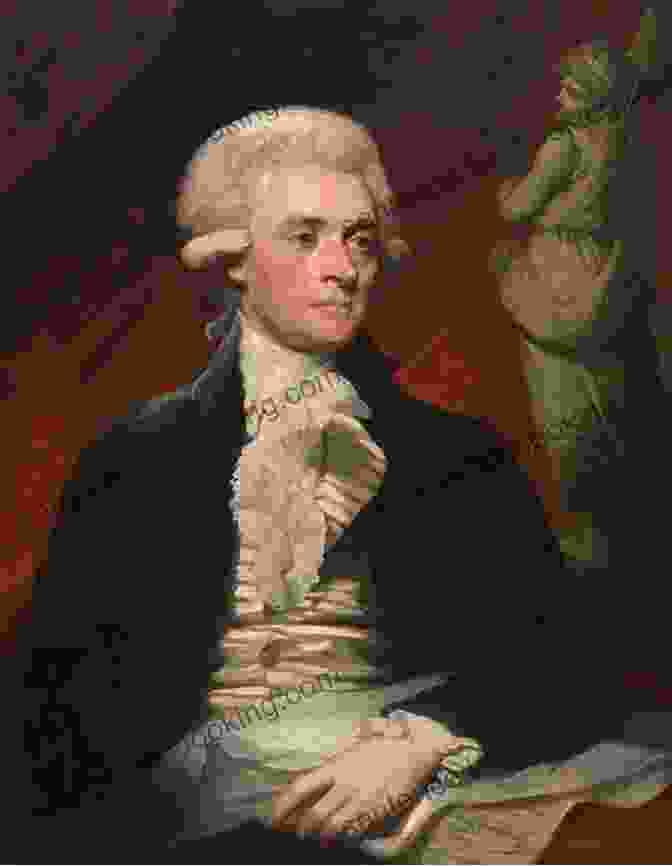 Portrait Of Thomas Jefferson, A Man With Grey Hair, Wearing A Black Coat And White Shirt, Gazing Thoughtfully Into The Distance. The Writings Of Thomas Jefferson (Illustrated)