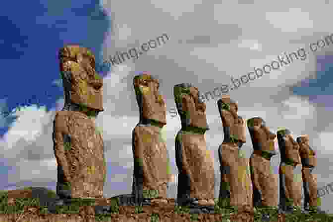 Rows Of Moai Statues Standing On A Ceremonial Platform On Easter Island The Mystery Of Easter Island: The Story Of An Expedition