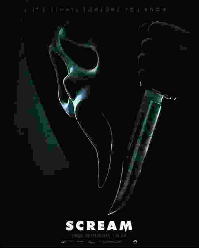 Scream Movie Poster Featuring Ghostface Holding A Bloody Knife Horror Films Of The 1990s