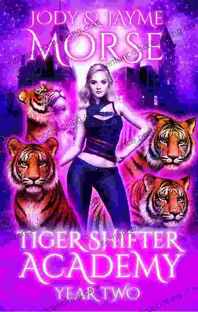 Shifter Academy Year Four Book Cover Featuring Riley Jenson, A Young Woman With Flowing Hair And Piercing Eyes, Standing In Front Of The Academy Building. Shifter Academy: Year Four Jody Morse